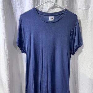 Zara Men's Blue T-Shirt